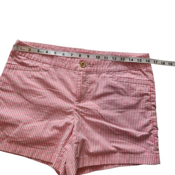 Lily Pulitzer 5" Kelly Chino Shorts, Pink & White Stripe Seersucker size 8 - Picture 7 of 8